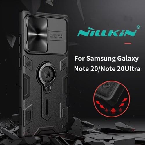NILLKIN Camera Lens Protect Case For Samsung Galaxy Note 20 Ultra 5G Ring Stand For Galaxy S21+ Ultra Shockproof Coverage Cover