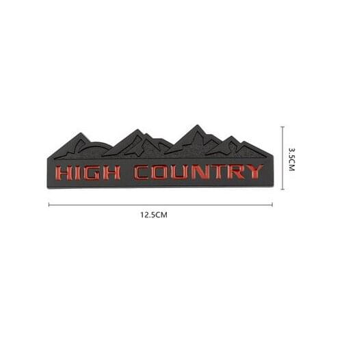 Black Metal HIGH COUNTRY 4X4 Auto Trunk Emblems Badge Decals Sticker Car Accessories