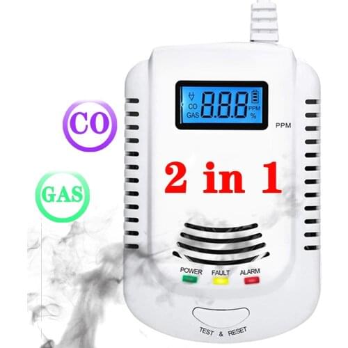 EU Plug Gas Leak Detector Combustible Propane Butane Methane Natural Gas Sensor Alarm System for Home