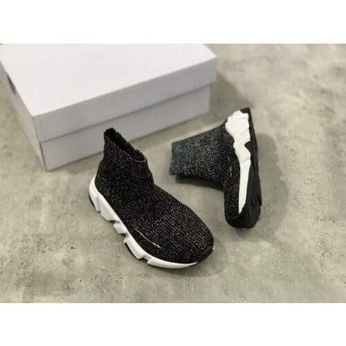 2021 New Black Blue Green Boys Girls Soft High-ended Brand Letter Printed Children Boots Euro Size 24-35
