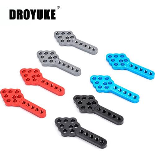 Droyuke 4Pcs CNC Metal Shock Absorber Mount Adjust Height Angle Stand for RC Crawler Car Axial SCX10 90046 D90 D110