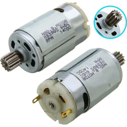 1pc RS390 Kid Car Motor 6V 14000RPM Electric Motor 25-35W For Kid Ride On Car Bike Toy Gear Box Motor 70x28mm