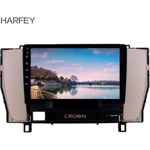 Harfey GPS HD Touchscreen radio 9" Android 8.1 For Toyota old crown 2010-2014 left driver hand DVR OBD II USB Rear camera SWC