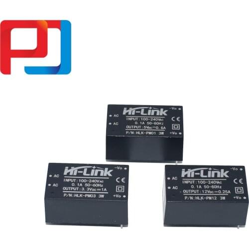 10pcs/lot HLK-PM01 HLK-PM03 HLK-PM12 AC-DC 220V to 5V mini power supply module,intelligent household switch power supply module