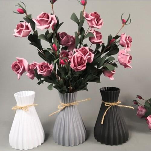 Imitation Rattan Creative Simplicity Vases Home Decoration Anti-ceramic Vases European Wedding Modern Room Decorations