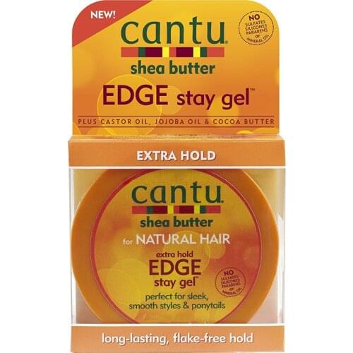 Cantu Shea Butter for Natural Hair Extra Hold Edge Stay Gel, 2.25 oz/64g