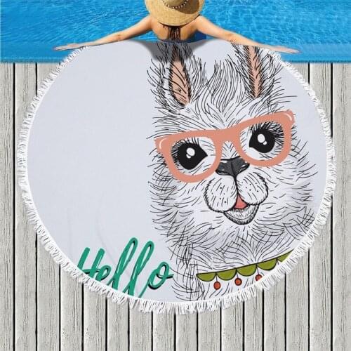 Cute cartoon alpaca Beach mat Bath towel Large beach towel Towel beach Towels Beach cover up Microfiber towel luxury beach towel