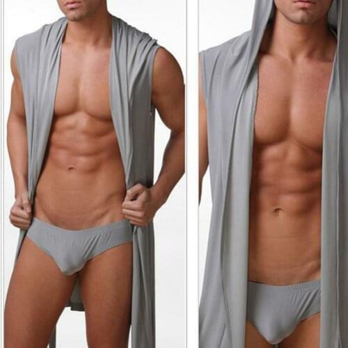 Mens sexy clothes High Quality men robes bathrobe plus size robe for man mens sexy sleepwear male kimono silk sleepwear