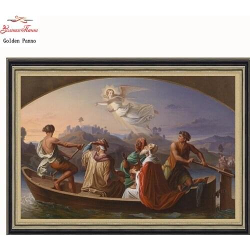 Golden Panno Needlework DIY DMC Cross stitch Sets For Embroidery kits Precise unprinted religion Patterns Counted Cross-stitch08