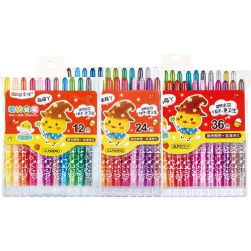 Grasp Wax Rolling Crayons Oil Pastels Set 12/24/36 Colors Safe Non-toxic Erasable Children Drawing Painting Gift Stationery