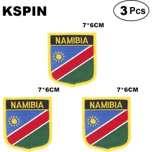 Namibia Shiled Shape flag patches national flag patches for Cothing DIY Decoration