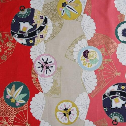 BZ3 100*140cm The New 2Styles Black Pink Bronzed Japanese Vintage Style Cotton Fabric For Dress Patchwork DIY Fabric For Kimono