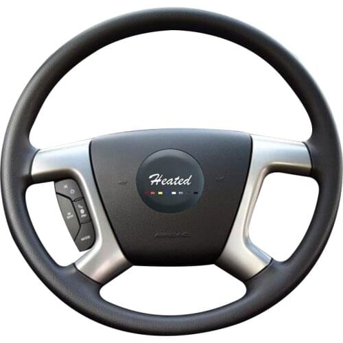 Genuine Leather Braid on the wheel steering cover FOR Chevrolet Captiva 2007-2014 Silverado GMC Sierra 2007-2013 Daewoo Winstorm