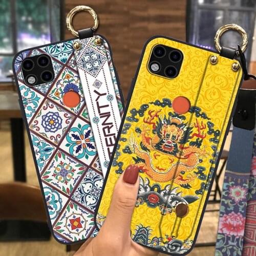 Cover Durable Phone Case For Xiaomi Redmi 9C/Redmi 9 India Lanyard Wristband Waterproof TPU Shockproof