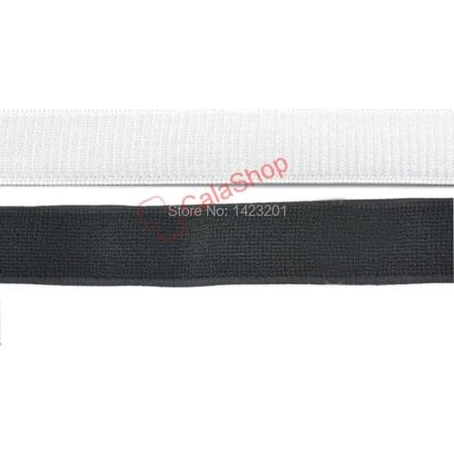 5 Yards / Lot 38mm 1.5" Elastic Loop Tapes Sewing Reusable Stretch Soft Hooks Clips Black White
