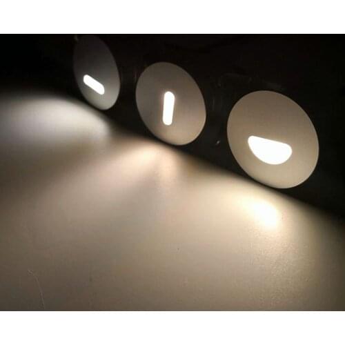 1W Led Recessed Stair Light IP67 Waterproof Step Light 12-24V Deck Staircase Wall Lamp Outdoor Garden Path Yard Landscape Light