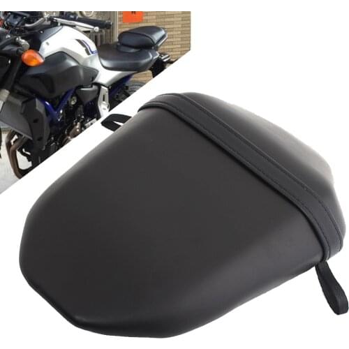 Motorcycle Rear Pillion Passenger Seat For Yamaha MT07 2018 2019 2020 2021 Black Leather Seat Cover Motorbike ​Accessorie