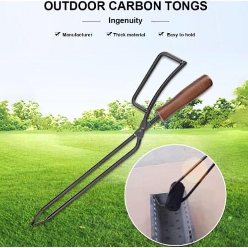 Heat Resistant Barbecue Fireplace Tongs Metal Oven Cooking Tong Barbecue Grill for Outdoor Accessories Kitchen Supplies Tools