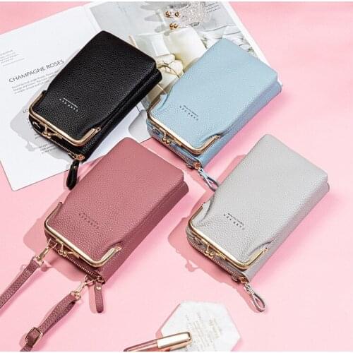 Women Phone Bag Solid Crossbody Bag Cellphone Bag Fashion Daily Use Card Holder Mini Summer Shoulder Bag for Women Wallet