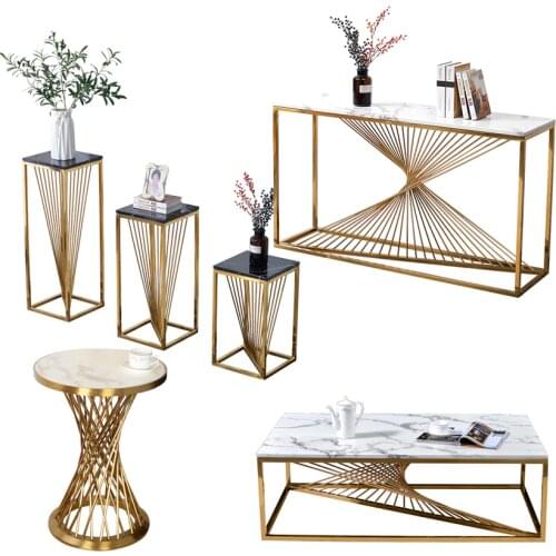 Coffee table basse de salon стол журнальный столик escritorio mesa de centro mesa gold rectangle stainless steel eat edge ark