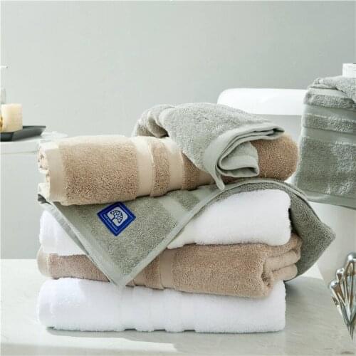 1-3pc Five Star Hotel Face Bath Towel Solid White 70*140 Grey Camel Swimming Beach Bathcloth For Home Beauty Salon Textile