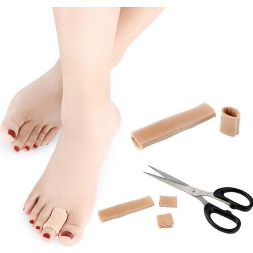 1Pcs 20*1.8CM Ribbed Fabric Gel Tube Sleeves Cap Cover for Hammer Toe Fingers Protector Fingers Seporate Protector Hallux Valgus