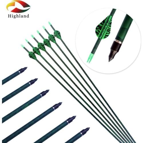 12 pure carbon arrows with interchangeable arrows, good quality arrows for 30 inch compound/retroflex bow hunting