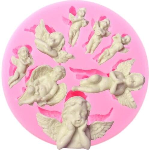 3D Angel Baby Silicone Mold DIY Baby Birthday Fondant Cake Decorating Tools Candy Clay Chocolate Molds Soap Resin Mould
