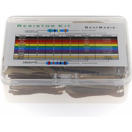 480pcs 48 Kinds Value 5% 1K-2M 1w Film Resistor Kit 10pcs Each Value With box