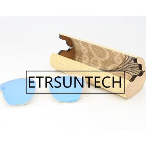 50pcs Natural Bamboo Sunglasses Glasses Storage Box Vintage Handmade Glasses Case For Men Women Gifts