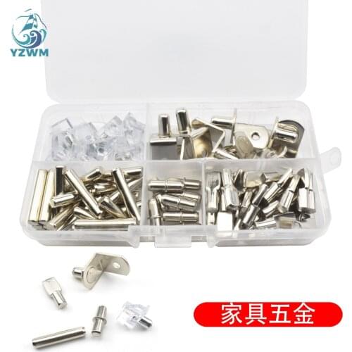 80pcs Shelf Nail Furniture Wardrobe Layer Plate Bracket Clapboard Bracket Cross Border Layer Plate Nail