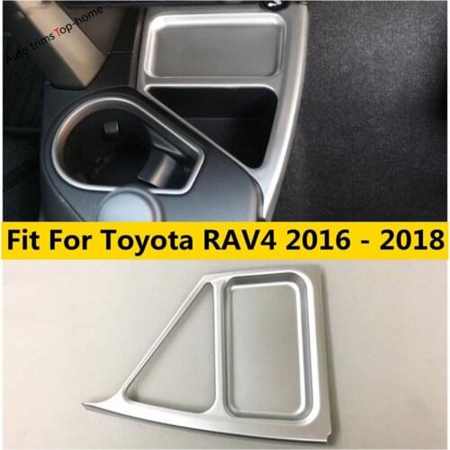 Yimaautotrims Central Multifunction Storage Box Panel Cover Trim Fit For Toyota Rav4 Rav 4 2016 2017 2018 ABS Interior Mouldings