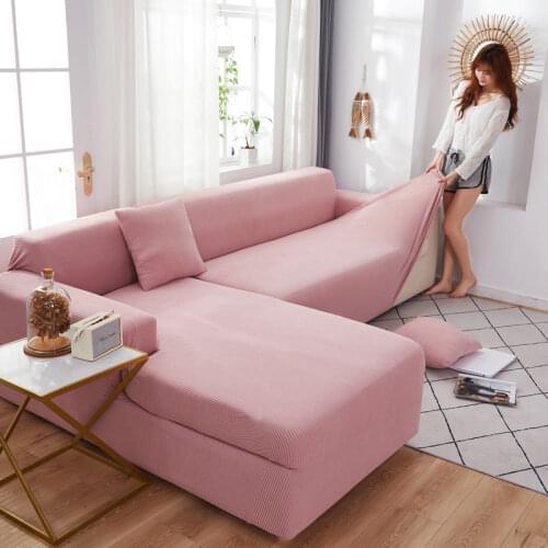 Velvet Plush Thicken Sofa Covers for Living Room All-inclusive Elastic Sectional Couch Cover Chaise Longue L Shape Corner Covers