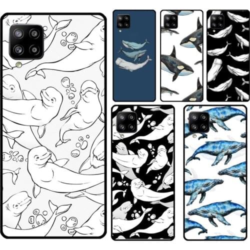 Blue Ocean Whales Pattern Case For Samsung A71 A51 A21S A20e A70 A50 A40 A30 A20 A10 A12 A32 A42 A52 A72 A11 A31 A41