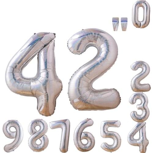 40 inch digital balloon laser aluminum foil balloon holiday event decoration wedding party birthday party decoration balloon