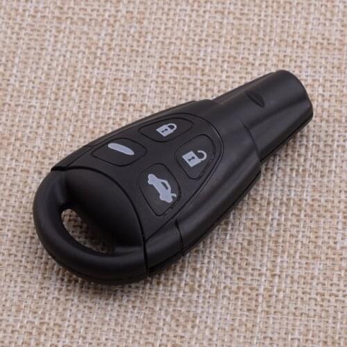CITALL LTQSAAM433TX 3659-SAAM433 4 Buttons Car Remote Key Fob Fit For Saab 9-3 9-5 2003 2004 2005 2006 2007 2008 2009 Black