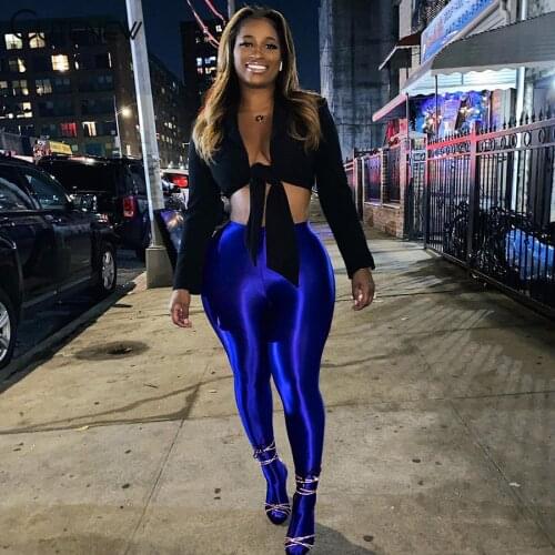 Cutenew Solid Skinny Body-Shaping Foot Pants Women Summer Hipster All-Matching Leggings Streetwear Party Club Slim Lady Trousers