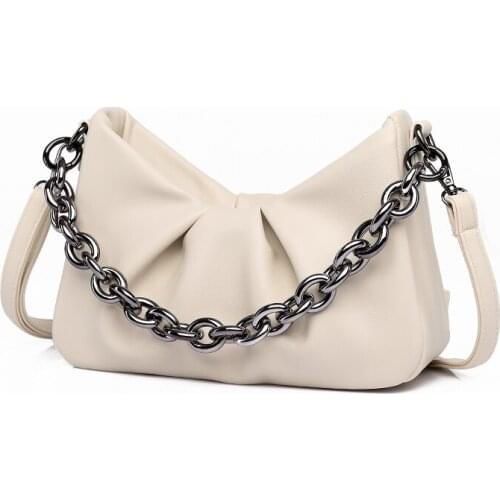 Designer Pu Leather Chain Women Shoulder Bag Casual Ladies Small Crossbody Bags for Women Fashion Female Handbags Messenger Bags
