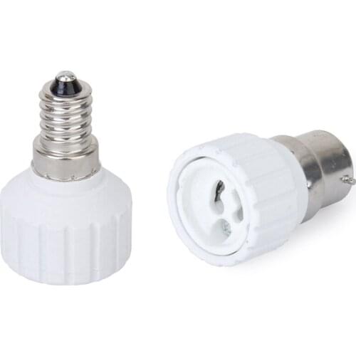 E14 to GU10 Screw LED Light Bulb Socket Adapter Converter & B22 to GU10 Halogen CFL Light Bulb Socket Adapter Converter