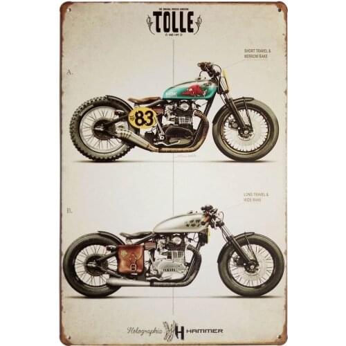 ERLOOD Motorcycle Retro Vintage Decor Metal Tin Sign 12 X 8