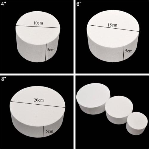 DIY Cake Foam Mold Round Heart Hexagon Hexagon Shaped Polystyrene Styrofoam Sugar Craft Practice Model Party Kitchen Supplies