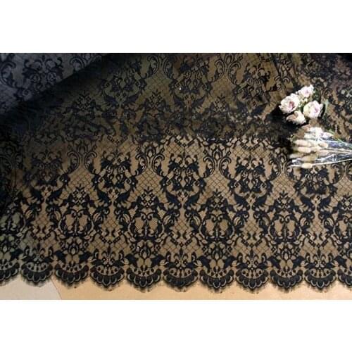 GLace 3M/Lot European export lace fabric batch clothing dress wedding dress diy clothing eyelash lace fabricTX611