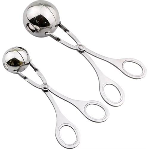 Convenient Meatball Maker Stainless Steel DIY Fish Stuffed Meat Ball Machine Meat Cooking Kitchen Mold Tools spatula hole cap