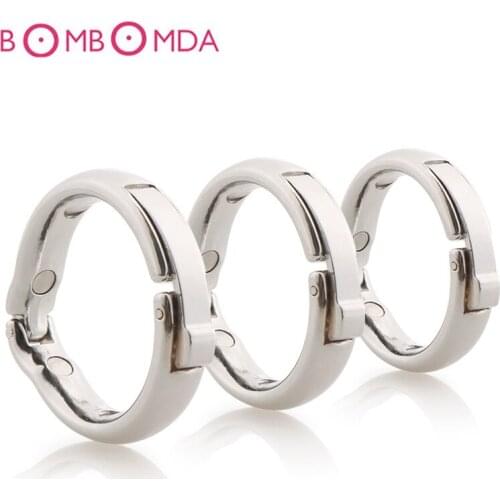 Adjustable Penis Ring Adult Product Stainless Steel Cock Ring Delay Ejaculation Sex Toys for Men Penis Ring Male Chastity Device