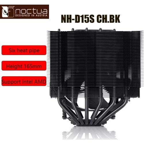 NH-D15S chromax black 150mm PWM 6 heatpipe Double tower CPU Cooler fan Quiet For Intel LGA 115x 2011 2066 AMD AM4 AM3 CPU Coolin
