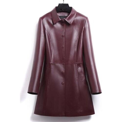Geniune Leather Jacket Women Real Sheepskin Leather Coats Spring Autumn Plus Size 7XL jaqueta FJ7030 MF507