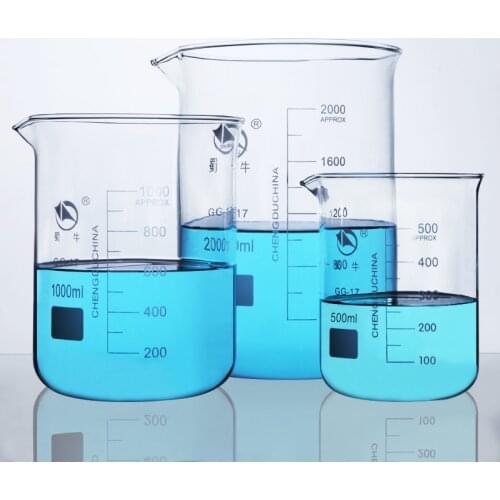 Lab High Borosilicate Glass Beaker Laboratory Graduated 25 50 100 200 250 500 1000 2000 3000 5000 10000mL