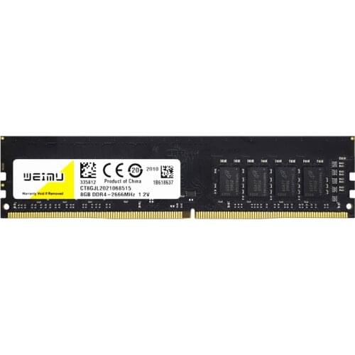 WEIMU 4GB 8GB 16G DDR4 2666MHz Desktop Memory PC4 21300U 288 Pins 1.2V Non-ECC Unbuffered UDIMM RAM