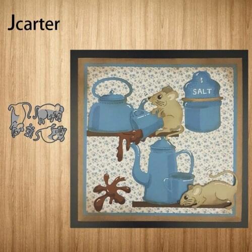 New Design Metal Cutting Dies Mouse Frame Craft Stencil Diy for Scrapbooking Handmade Card Make Shape Paper Album Decor Model