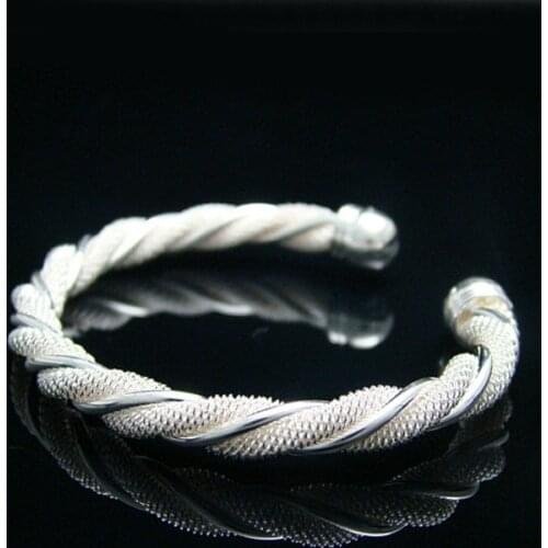 Wholesale fashion jewelry Bracelets ,M925 Silver color Bracelets & bangles . Nice Jewelry. Good Quality B41